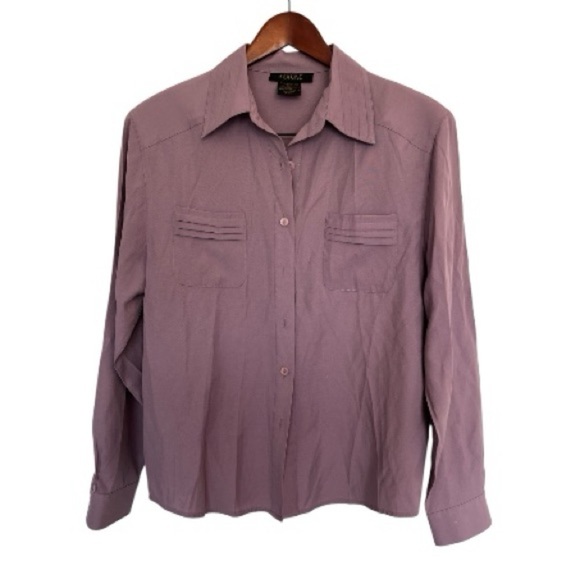 À la une vintage buttons down Purple Shirt size medium - Picture 1 of 5
